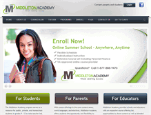 Tablet Screenshot of middletonacademy.com